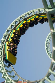 amusement park roller coaster photo