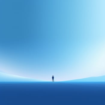 blue Minimalist wallpaper photo
