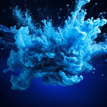 blue color splash photo