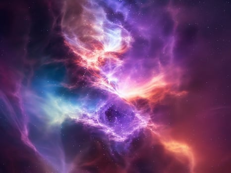 Abstract background that mimics the texture of a nebula in space. AI genareted photo