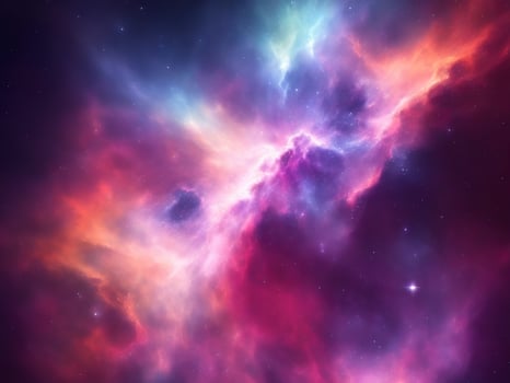 Abstract background that mimics the texture of a nebula in space. AI genareted photo
