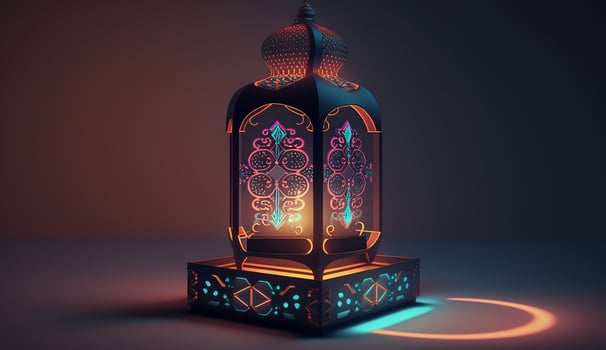 Realistic arabic lantern of ramadan celebration free download. Ai Generative photo