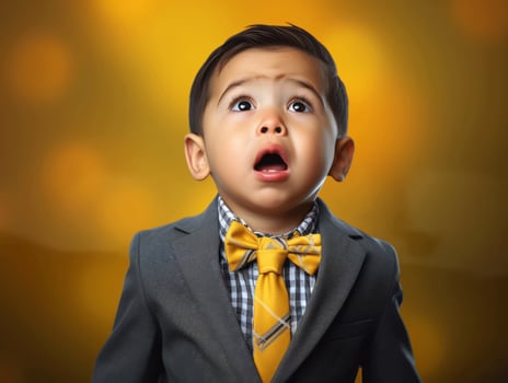 photo of emotional dynamic pose Mexican kid in school AI Generative