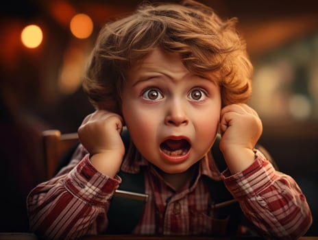photo of emotional dynamic pose Mexican kid in school AI Generative