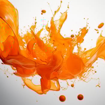 orange color splash photo