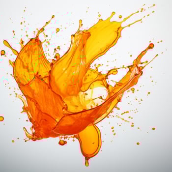 orange color splash photo