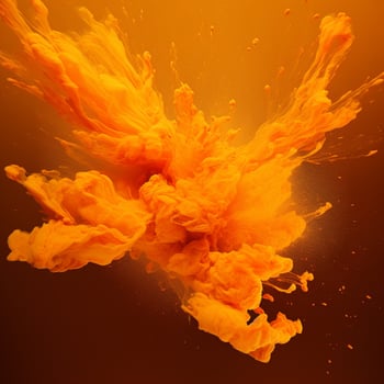orange color splash photo
