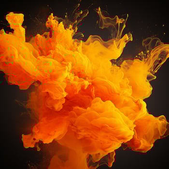 orange color splash photo