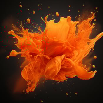 orange color splash photo