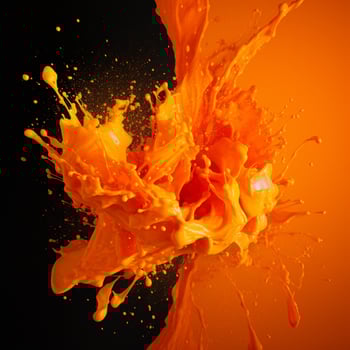 orange color splash photo