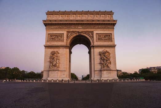 Arc de Triomphe under Purple Sky photo