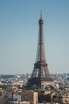 Eiffel Tower and Seine River under Blue Sky photo