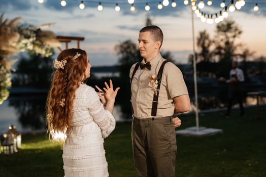 the first wedding dance of the bride and groom photo