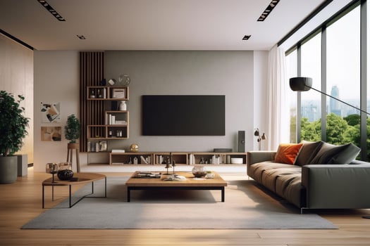 Ai Generative Photo of a elegant and modern living room