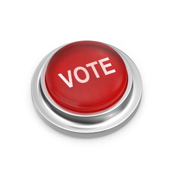Red Button Vote photo