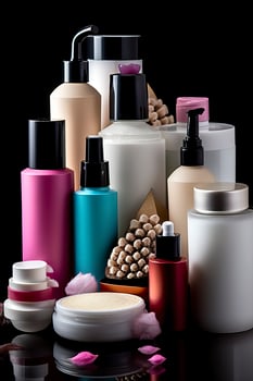 cosmetic beauty products. Generative AI photo