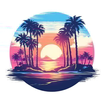 Summer tropical design for T-shirt photo
