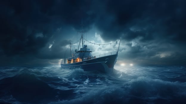 Storm at sea photo