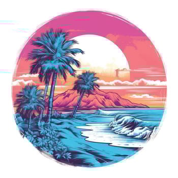 Summer tropical design for T-shirt photo