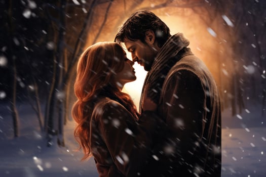 Happy kissing couple photo