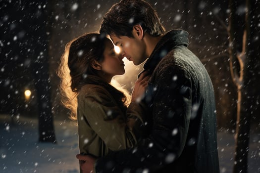 Happy kissing couple photo