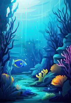 Beautiful reef oasis illustration photo