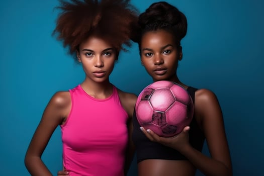 Girl with soccer ball photo