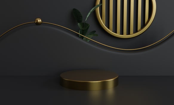 3d rendering Premium podium background photo