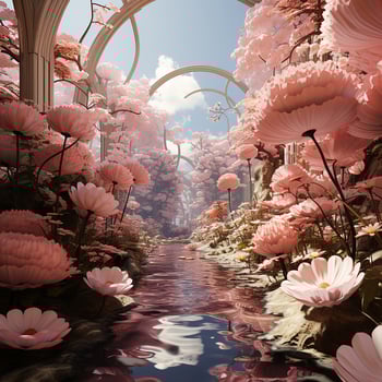 Aesthetic background image AI Generative photo