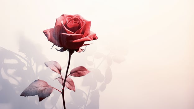Gorgeous watercolor depiction of a rose photo