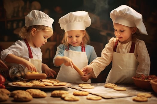 Children having a cooking or baking competition photo