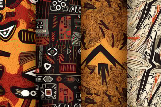 Patterns inspired by African textiles and clothing photo