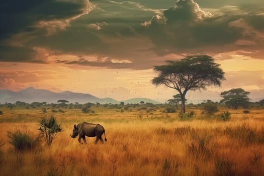 The savanna grasslands stretching for miles photo