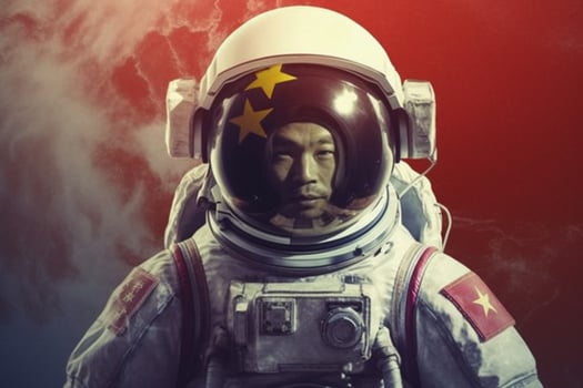 chinese astronaut moon photo