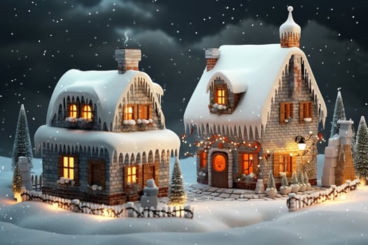 christmas house composition photo