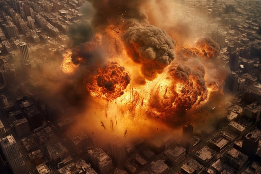 city burn explosion photo
