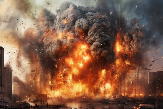 city burn explosion photo