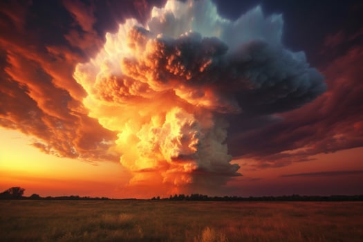 cloud sunset explosion photo
