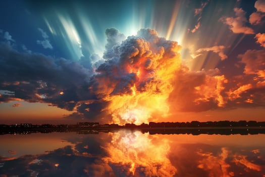 cloud sunset explosion photo