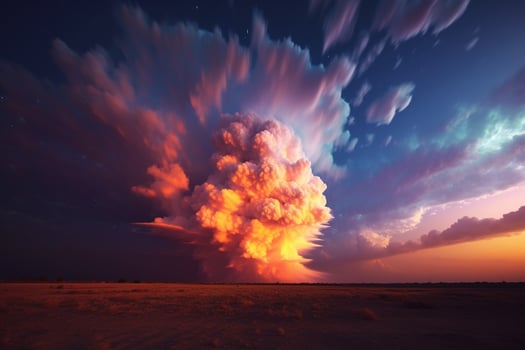cloud sunset explosion photo