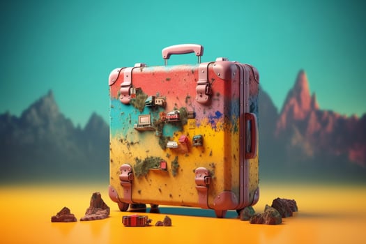 colorful travel suitcase trip photo