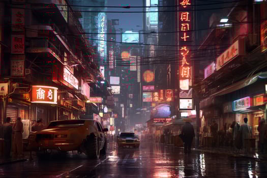 cyberpunk city image hd photo