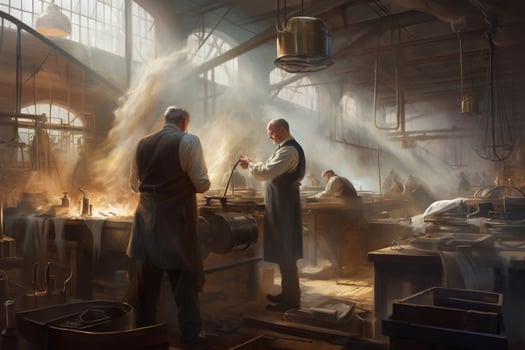 factory worker factory vintage 1800 year photo