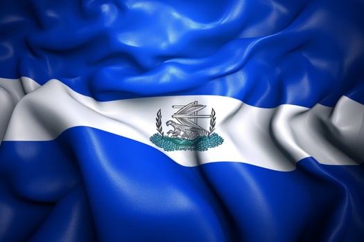 flag wallpaper of El Salvador photo