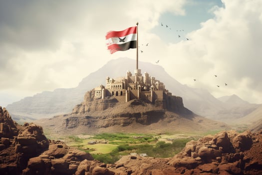 flag wallpaper of Yemen photo