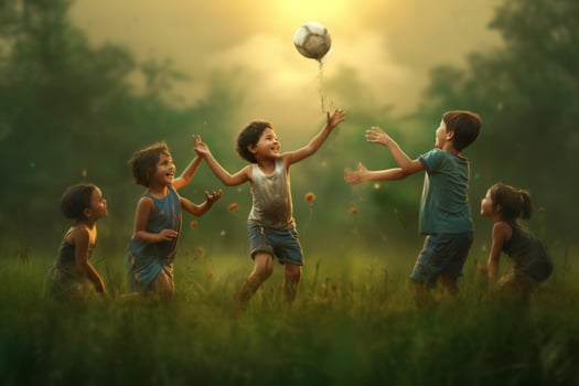 The kids playing photo