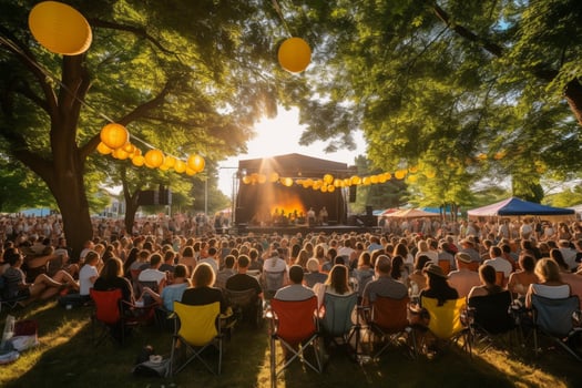 the summer music festival produced a lively open photo