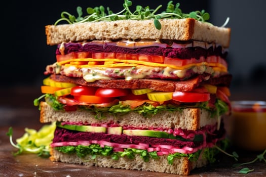 try a tasty and colorful vegan sandwich full of v photo
