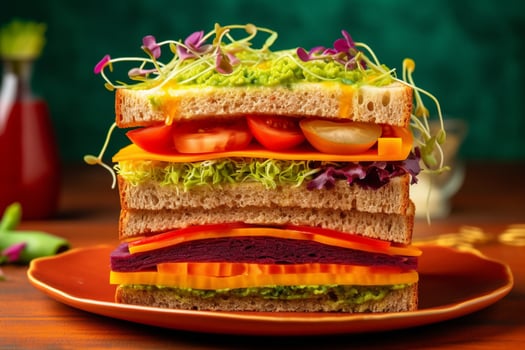 try a tasty and colorful vegan sandwich full of v photo