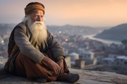 turk old man turkish city photo